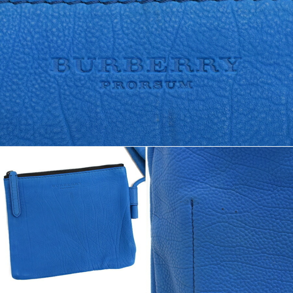 Burberry Prorsum knapsack backpack blue calfskin leather - Picture 9 of 9